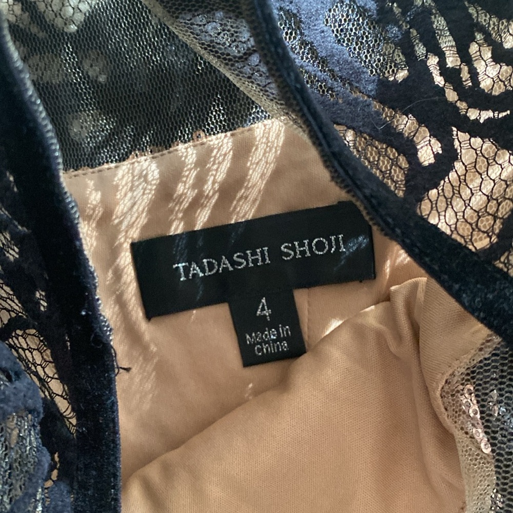 Tadashi Shoji vita sequin lace over dress by  size 4 - Picture 11 of 14